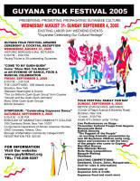 Guyana Folk Festival 2005 - click for full page image